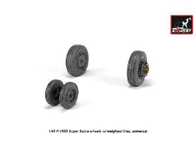 F-100d Super Sabre Wheels W/ Weighted Tires - image 2