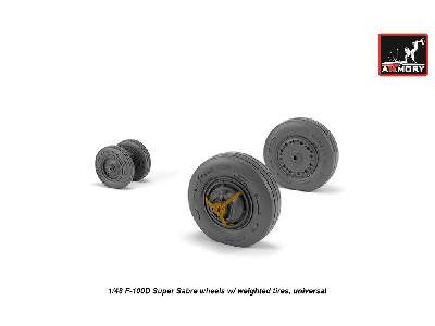 F-100d Super Sabre Wheels W/ Weighted Tires - image 3