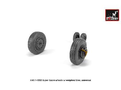 F-100d Super Sabre Wheels W/ Weighted Tires - image 4