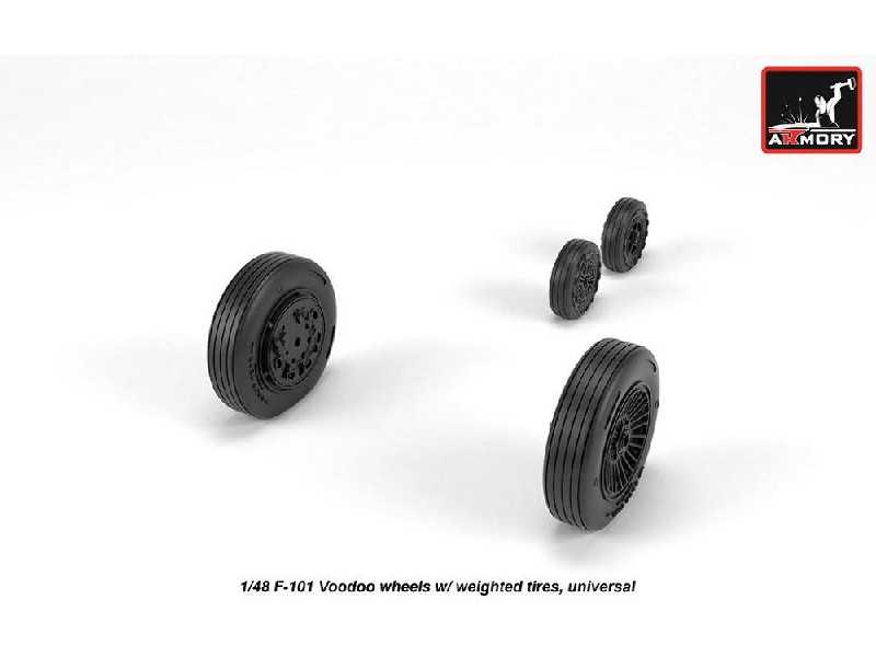 F-101 Voodoo Wheels W/ Optional Nose Wheels & Weighted Tires - image 1