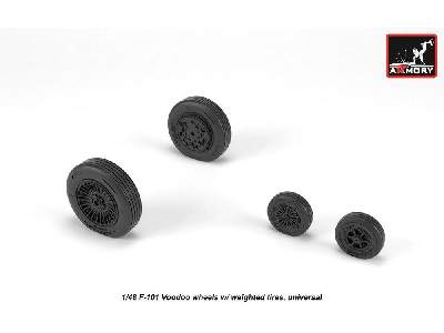 F-101 Voodoo Wheels W/ Optional Nose Wheels & Weighted Tires - image 2