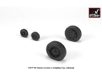 F-101 Voodoo Wheels W/ Optional Nose Wheels & Weighted Tires - image 3