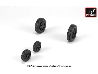 F-101 Voodoo Wheels W/ Optional Nose Wheels & Weighted Tires - image 4