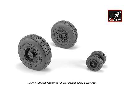 F-111 Aardvark Early Type Wheels W/ Weighted Tires - image 1
