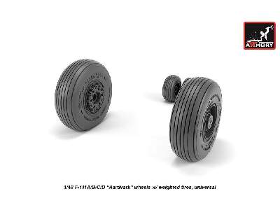 F-111 Aardvark Early Type Wheels W/ Weighted Tires - image 2