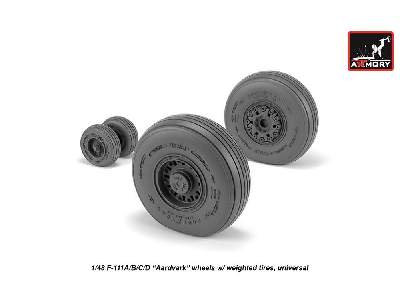 F-111 Aardvark Early Type Wheels W/ Weighted Tires - image 3