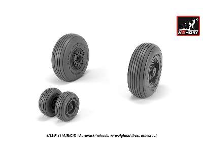 F-111 Aardvark Early Type Wheels W/ Weighted Tires - image 4