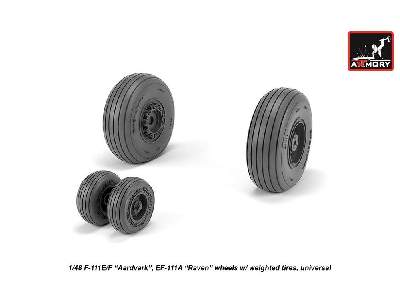 F-111 Aardvark Late Type Wheels W/ Weighted Tires - image 4
