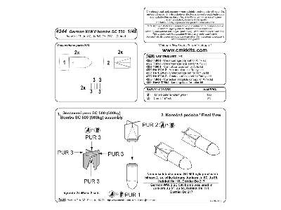 German WW II bombs SC 500 1/48 (2 pcs) - image 2