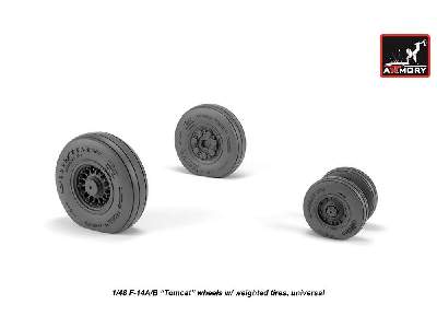 F-14 Tomcat Early Type Wheels W/ Weighted Tires - image 1
