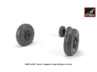 F-14 Tomcat Early Type Wheels W/ Weighted Tires - image 2