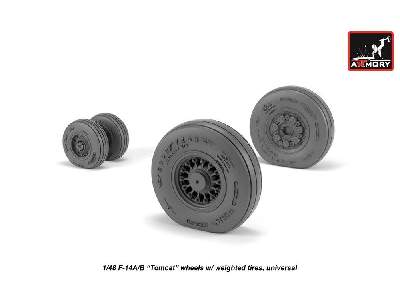 F-14 Tomcat Early Type Wheels W/ Weighted Tires - image 3