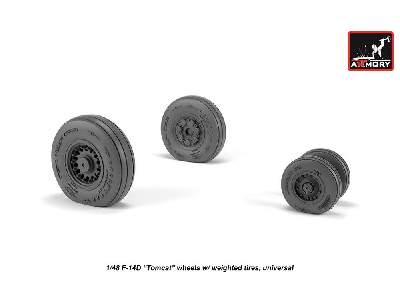 F-14 Tomcat Late Type Wheels W/ Weighted Tires - image 1
