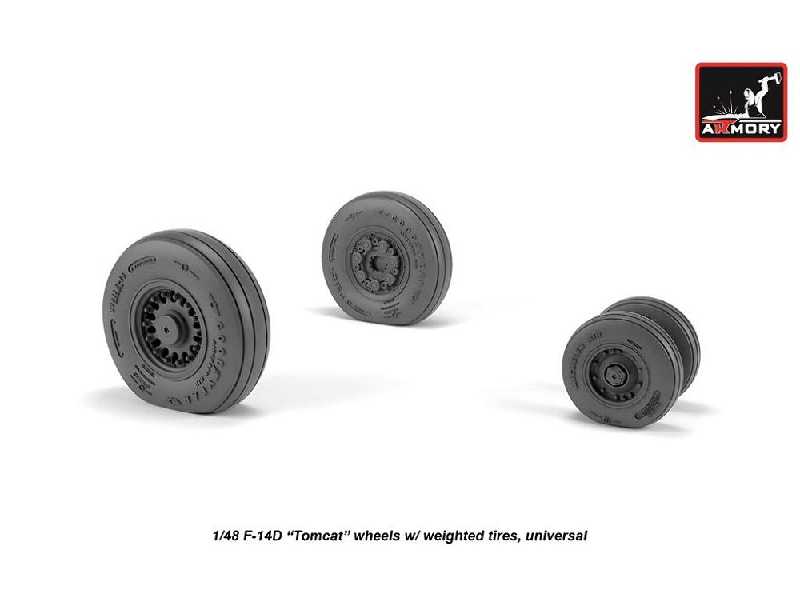 F-14 Tomcat Late Type Wheels W/ Weighted Tires - image 1