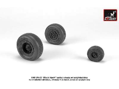 Uh-60 Black Hawk Wheels W/ Weighted Tires - image 3