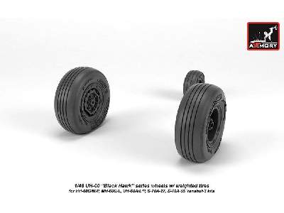 Uh-60 Black Hawk Wheels W/ Weighted Tires - image 4