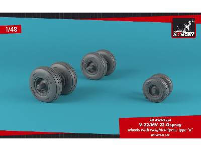 Ov-22 Osprey Wheels W/ Weighted Tires Type A - image 1