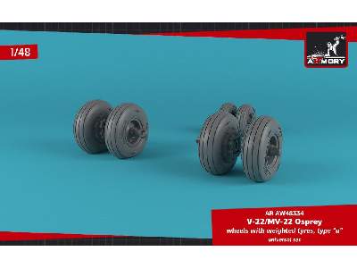 Ov-22 Osprey Wheels W/ Weighted Tires Type A - image 2