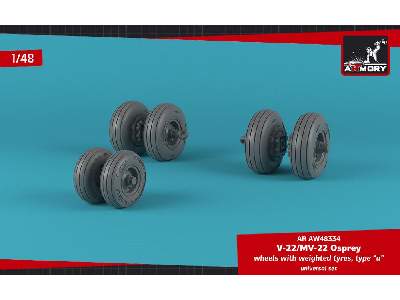 Ov-22 Osprey Wheels W/ Weighted Tires Type A - image 4