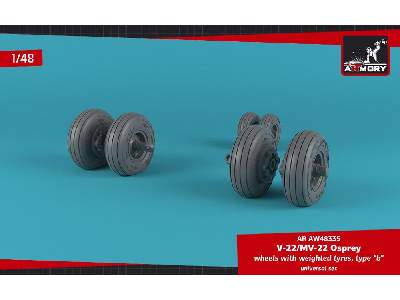 Ov-22 Osprey Wheels W/ Weighted Tires Type B - image 2