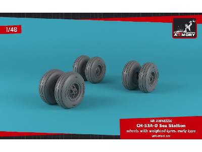 Ch-53 Sea Stallion Wheels W/ Weighted Tires, Early - image 4