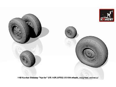 Hawker-siddeley Harrier Gr.1/Gr.3/Frs.1/Av-8a Wheels, Weighted - image 2