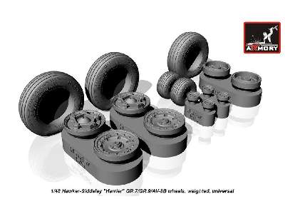 Hawker-siddeley Harrier Gr.7/Gr.9/Av-8b Wheels, Weighted - image 1