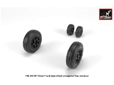 Jas-39 Gripen Wheels W/ Weighted Tires, Early - image 2