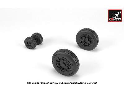 Jas-39 Gripen Wheels W/ Weighted Tires, Early - image 3