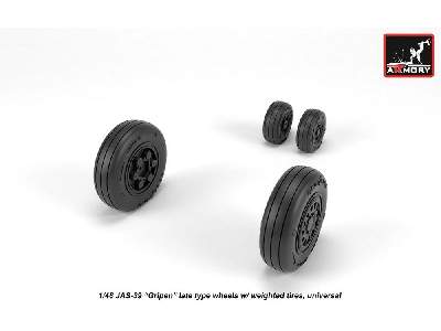 Jas-39 Gripen Wheels W/ Weighted Tires, Late - image 2
