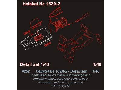 He 162A-2  Detail set 1/48 for Tamiya kit - image 1
