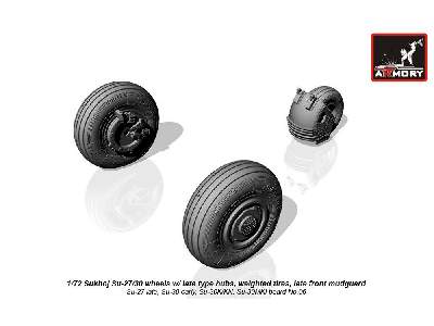 Sukhoj Su-27/30 Wheels W/ Late Type Hubs, Weighted Tires, Late Front Mudguard - image 4