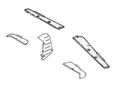 Bf 109K  Control surfaces set 1/48 for Hasegawa - image 1