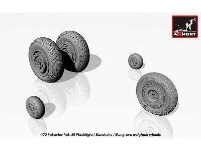 Yak-25 Flashlight / Mandrake / Mangrove Wheels W/ Weighted Tires - image 1