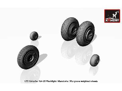 Yak-25 Flashlight / Mandrake / Mangrove Wheels W/ Weighted Tires - image 2