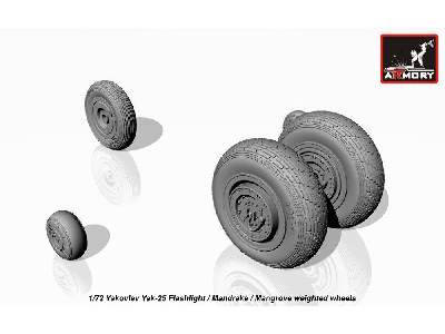 Yak-25 Flashlight / Mandrake / Mangrove Wheels W/ Weighted Tires - image 3