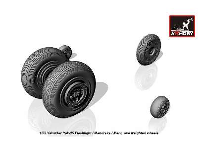 Yak-25 Flashlight / Mandrake / Mangrove Wheels W/ Weighted Tires - image 4