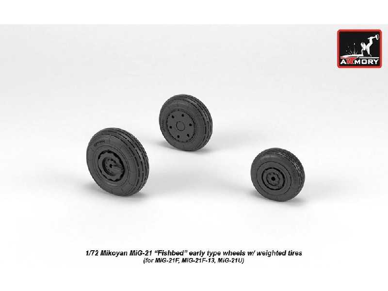 Mikoyan Mig-21 Fishbed Wheels W/ Weighted Tires, Early - image 1