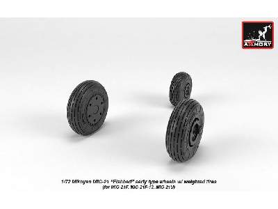 Mikoyan Mig-21 Fishbed Wheels W/ Weighted Tires, Early - image 4