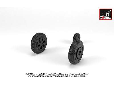 Mikoyan Mig-21 Fishbed Wheels W/ Weighted Tires, Mid - image 4