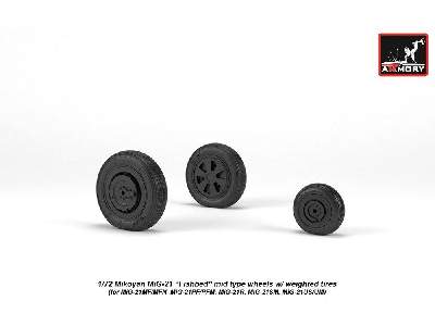Mikoyan Mig-21 Fishbed Wheels W/ Weighted Tires, Mid - image 5