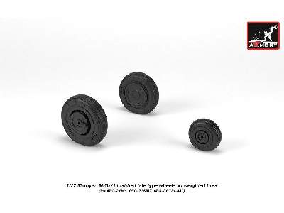 Mikoyan Mig-21 Fishbed Wheels W/ Weighted Tires, Late - image 1