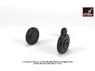 Mikoyan Mig-21 Fishbed Wheels W/ Weighted Tires, Late - image 4