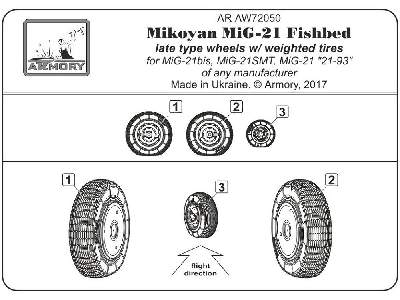 Mikoyan Mig-21 Fishbed Wheels W/ Weighted Tires, Late - image 6