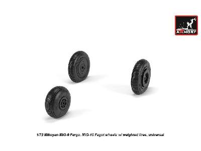 Mikoyan Mig-9 Fargo / Mig-15 Fagot (Early) Wheels W/ Weighted Tires - image 2