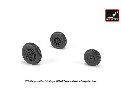 Mikoyan Mig-15bis Fagot (Late) / Mig-17 Fresco Wheels W/ Weighted Tires - image 1