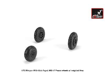 Mikoyan Mig-15bis Fagot (Late) / Mig-17 Fresco Wheels W/ Weighted Tires - image 2