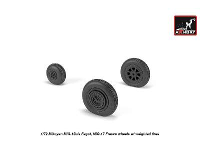 Mikoyan Mig-15bis Fagot (Late) / Mig-17 Fresco Wheels W/ Weighted Tires - image 3