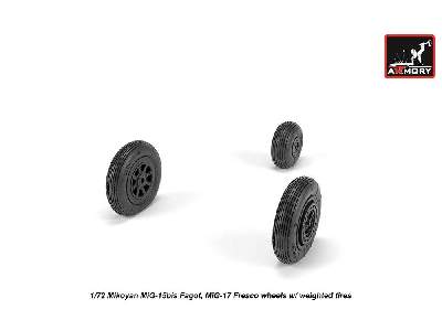 Mikoyan Mig-15bis Fagot (Late) / Mig-17 Fresco Wheels W/ Weighted Tires - image 4