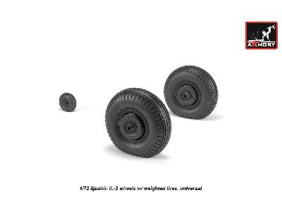 Iljushin Il-2 Bark (Early) Wheels W/ Weighted Tires - image 1